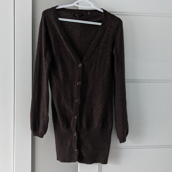BCBG MAXAZRIA Angora Wool Brown Cardigan - Picture 2 of 7